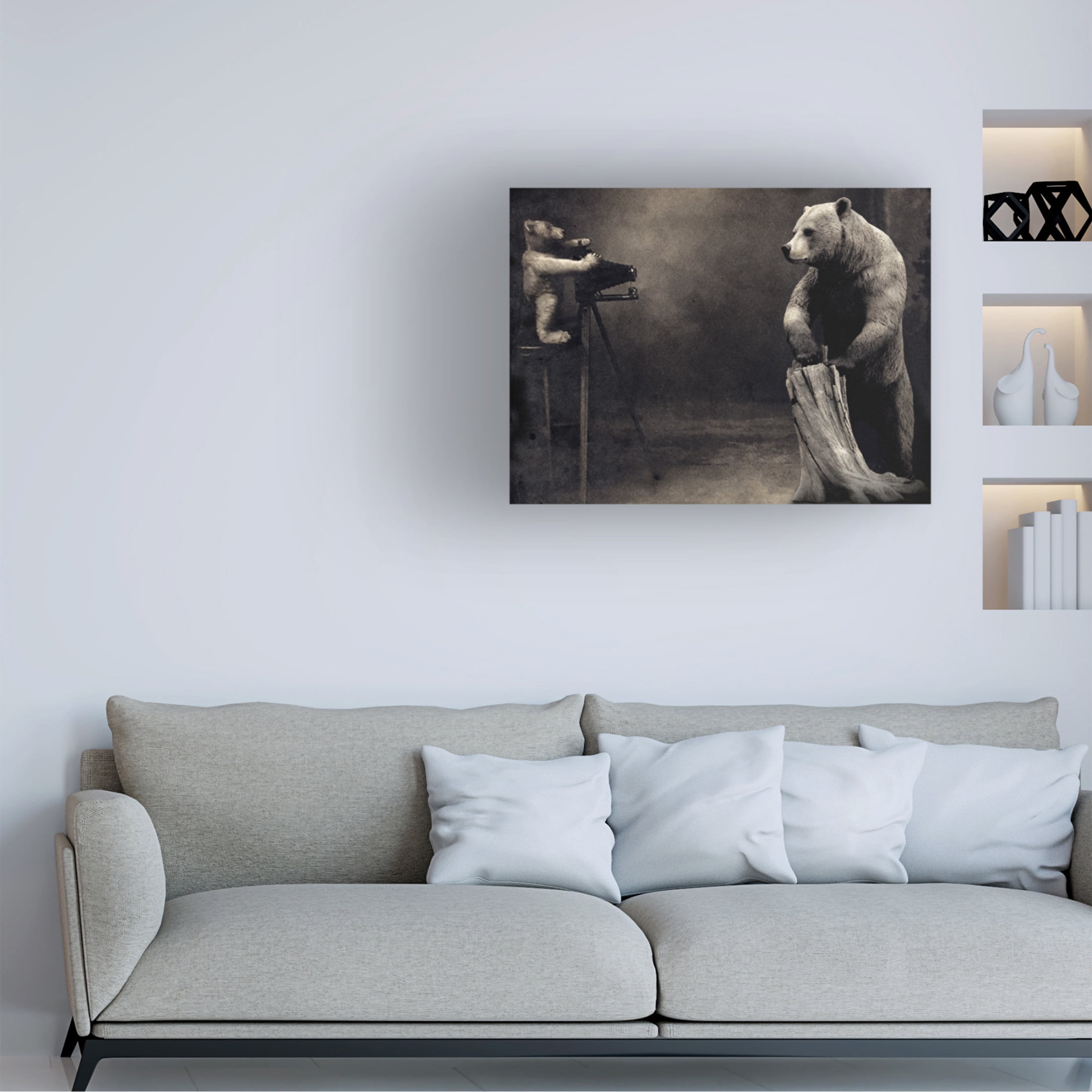 Canvas Wall Art - Jeffrey Hummel 'Hold That' Wall Art for Living Room, Bedroom, or Office D?cor by Trademark Fine Art - 24 x 18 Inches