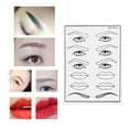 thumbnail image 4 of Vogacara 10 piezas de hojas de piel de práctica de silicona para cejas maquillaje permanente de doble cara pieles de entrenamiento accesorios Ayudas para vestirse con gancho de botón, 4 of 6
