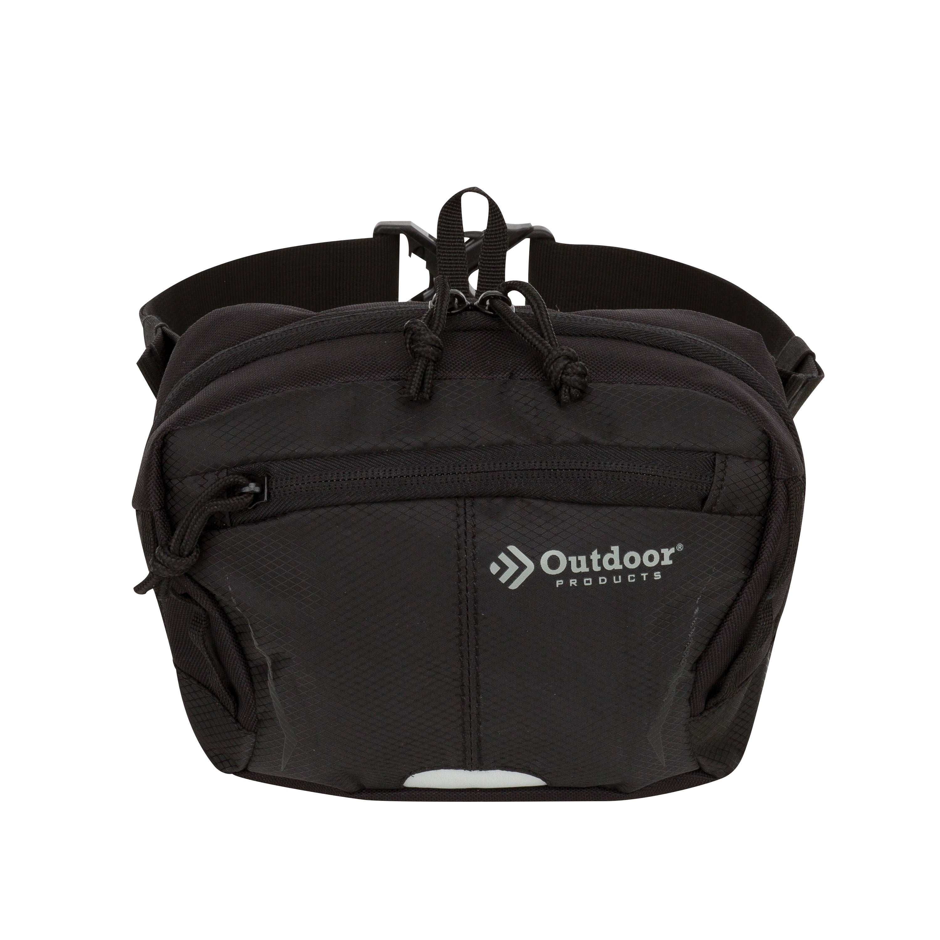 Outdoor Products Essential 2 L on Waist Pack Fanny pack, Black, Unisex, Polyester Zipper