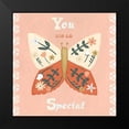 thumbnail image 2 of Vess, June Erica 20x20 Black Modern Framed Museum Art Print Titled - Folk Butterfly II, 2 of 5