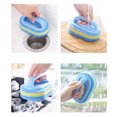 thumbnail image 6 of Multi-Surface Cleaning Brush, Bathroom Bathtub Scrubber, Kitchen Stain Remover, Ergonomic Handle, Non-Scratch Bristles, Compact Design, Hanging Hole, Blue, Household Cleaning Tool, 6 of 6