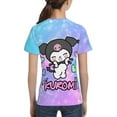 thumbnail image 5 of Sanrio Kuromi Kids T-Shirt 3d Printed Graphic T-Shirts Boys And Girls Short Sleeve Shirts For Youth Kids X-Small, 5 of 6