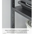 thumbnail image 4 of Yamazaki Home Three-Tier Cabinet Storage Rack, Black, Steel, Adjustable Tiers, 4 of 7