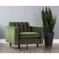 thumbnail image 5 of Sunpan Yosi 19" Modern Fabric and Wood Armchair in Moss Green/Black, 5 of 8