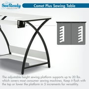 Sew Ready Comet Sewing Table Folding Top Adjustable Platfomr Black/White