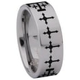 thumbnail image 3 of Jerusalem Cross Tungsten Carbide Ring, 3 of 9