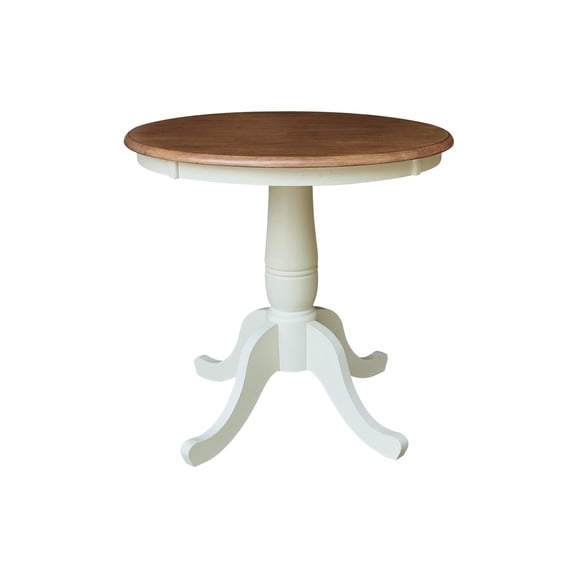 30" Round Top Pedestal Dining Table 28.9" High - Multi-Color