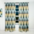 thumbnail image 2 of Designart 'Abstract Retro Design VII' Mid-Century Modern Curtain Panel, 2 of 5