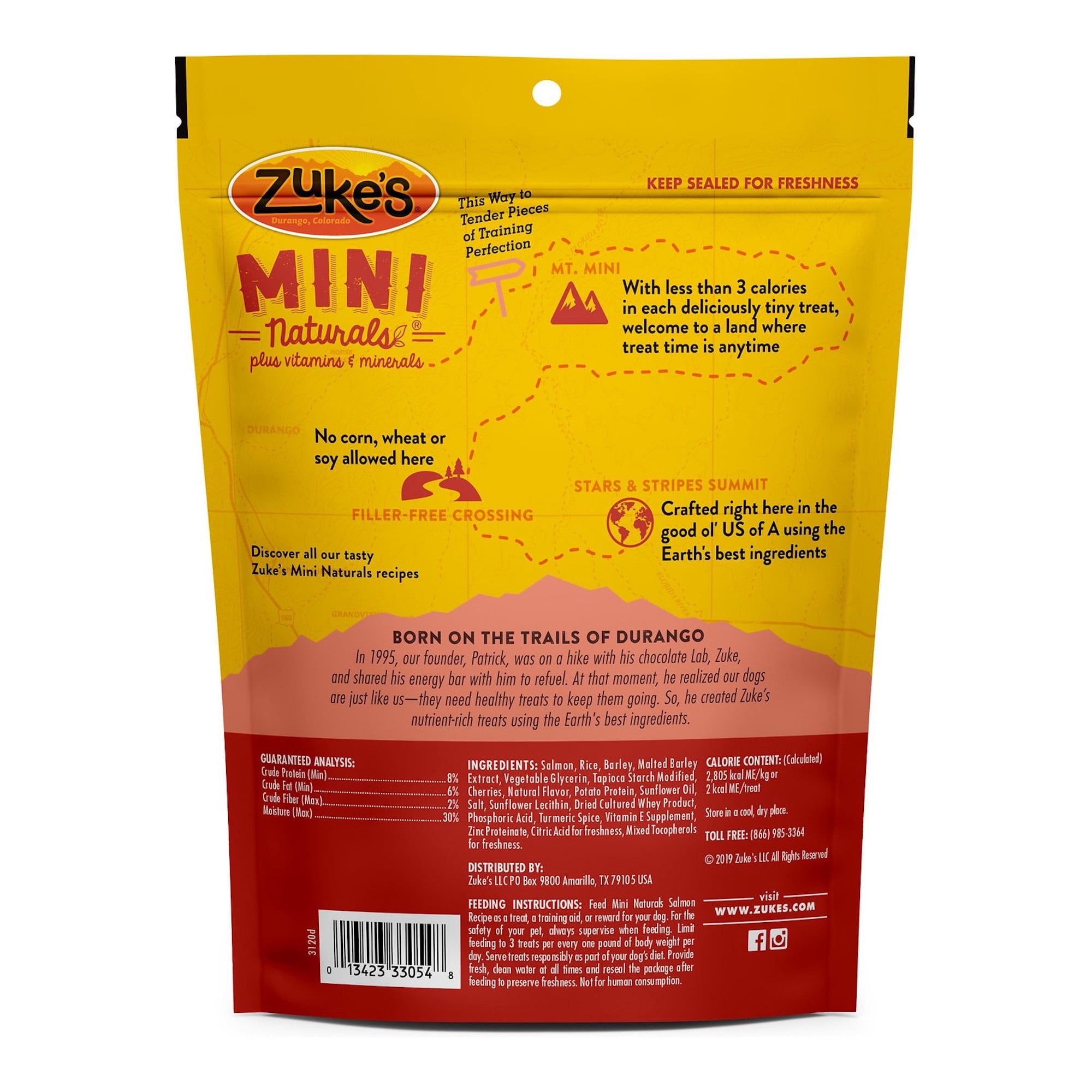 Zuke's Mini Naturals Salmon Recipe 6 oz Dog Treats 4 Pack