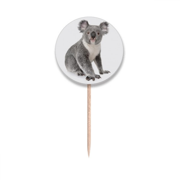 Koala Body Ears Art Deco  Fashion Toothpick Flags Round Labels Party Decoration
