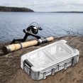 thumbnail image 6 of Yibooy Large Capacity Fishing Tackle Box Clear Top Waterproof Tool Box (Black+Black), 6 of 7