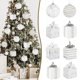 thumbnail image 2 of Adorno de bolas de Navidad blancas, caja de regalo de espuma, colgante para árbol de Navidad, decoración para fiestas de Año Nuevo 2025 en casa, suministros para Navidad 2024, 2 of 5