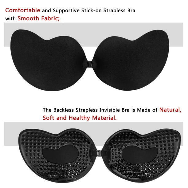 ALING Women Strapless Bra Invisible Silicone Bras, Silicone Bra, Women  Silicone Bra Self-Adhesive Breathable Push Up Bra Nipple Covers 