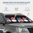 thumbnail image 4 of Balery 2 Piece Gnome Independence Day Car Windshield Sun Shade|Foldable Front Windshield Shade for Car Front Window for Most Sedans SUV Truck-Large, 4 of 7