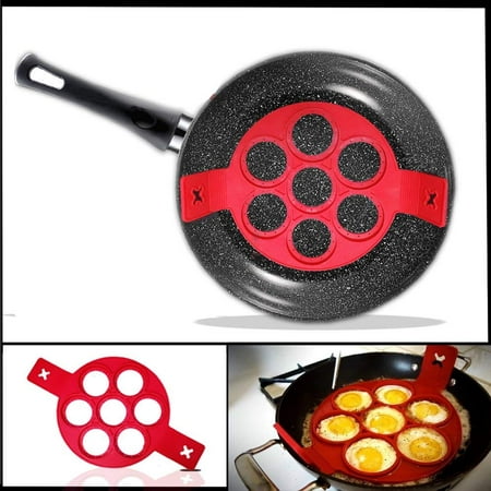 Pancake Mold Ring - Makes the perfect pancakes, eggs, hash browns, & brownies in non-stick silicone maker tool. Kitchen bakeware from high grade (Best Temp For Pancakes)