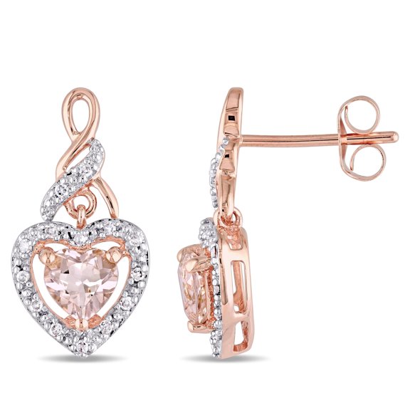 Everly Women's Morganite 10k Rose Gold Earrings