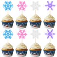 thumbnail image 1 of KeaiBear 28 piezas de adornos para cupcakes de copo de nieve, 1 of 7