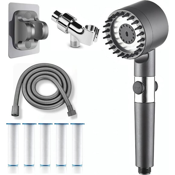 Ion Drops Shower Head,Handheld Shower Head With Filters For Hard Water, Increase Water Pressure Shower,Shower Head For Pet Bath,Handheld Shower With On Off Switch