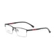 thumbnail image 1 of Guardurnaity Gafas de medio marco de metal unisex Lentes de plástico Gafas miopes de cara grande para computadora de negocios Daily Black Type2 NO2, 1 of 6