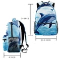 thumbnail image 2 of Lightweight Backpack Dolphin School Bag Travel Laptop Daypack for Men Women Casual Rucksack, 2 of 6