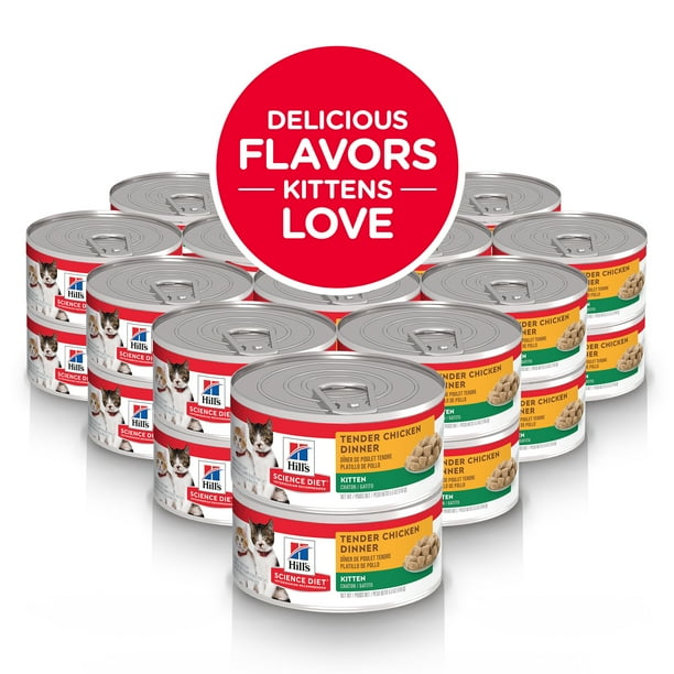 Hill's Science Diet Kitten Canned Cat Food, Tender Chicken Dinner, 5.5