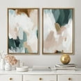 thumbnail image 2 of IDEA4WALL Framed Canvas Print Wall Art Watercolor Pastel White Blue Pattern Abstract Illustrations Modern Art Decor Bohemian Colorful Chic for Living Room, Bedroom, Office -, 2 of 5
