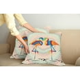 thumbnail image 3 of Ambesonne Flamingo Throw Pillow Cover 2 Pack, Valentines Funky Birds, 16", Multicolor, 3 of 6