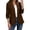 Brown, variant on Women's Dressy 3/4 Sleeve Blazer Jacket Shawl Collar One Button Ruched Cuffs with Pockets Work Office Business Casual Suit Coat, Brown, XXL