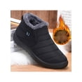 thumbnail image 4 of Fangasis Women Men Snow Boots Casual Warm Shoes Comfort Winter Boot Walking Pedal Ankle Booties Black (Men) 8.5, 4 of 4