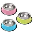 thumbnail image 1 of Cuencos para gatos para comida y agua, 3 piezas Rapsrk, antideslizantes, de acero inoxidable, pequeños cuencos para comida para gatos, cuencos para mascotas, platos apilables para cachorros y gatos, 1 of 6