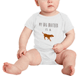 thumbnail image 2 of My Big Brother Is A RedBone Coonhound Dog Cute Baby Clothing Bodysuits Boy Girl Unisex, 2 of 5