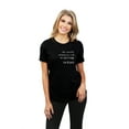 thumbnail image 2 of In A World Where You Can Be Anything Be Kind Women's Fashion Relaxed T-Shirt Tee Heather Black 2X-La, 2 of 5