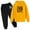 A629-Yellow, variant on FYDUU Kids Boys 2 Piece Outfits Children's Casual Hoodie Set Letter Printed Long Sleeve Hooded Sweatshirt Pullover And Sweatpants Set 3-4 Years