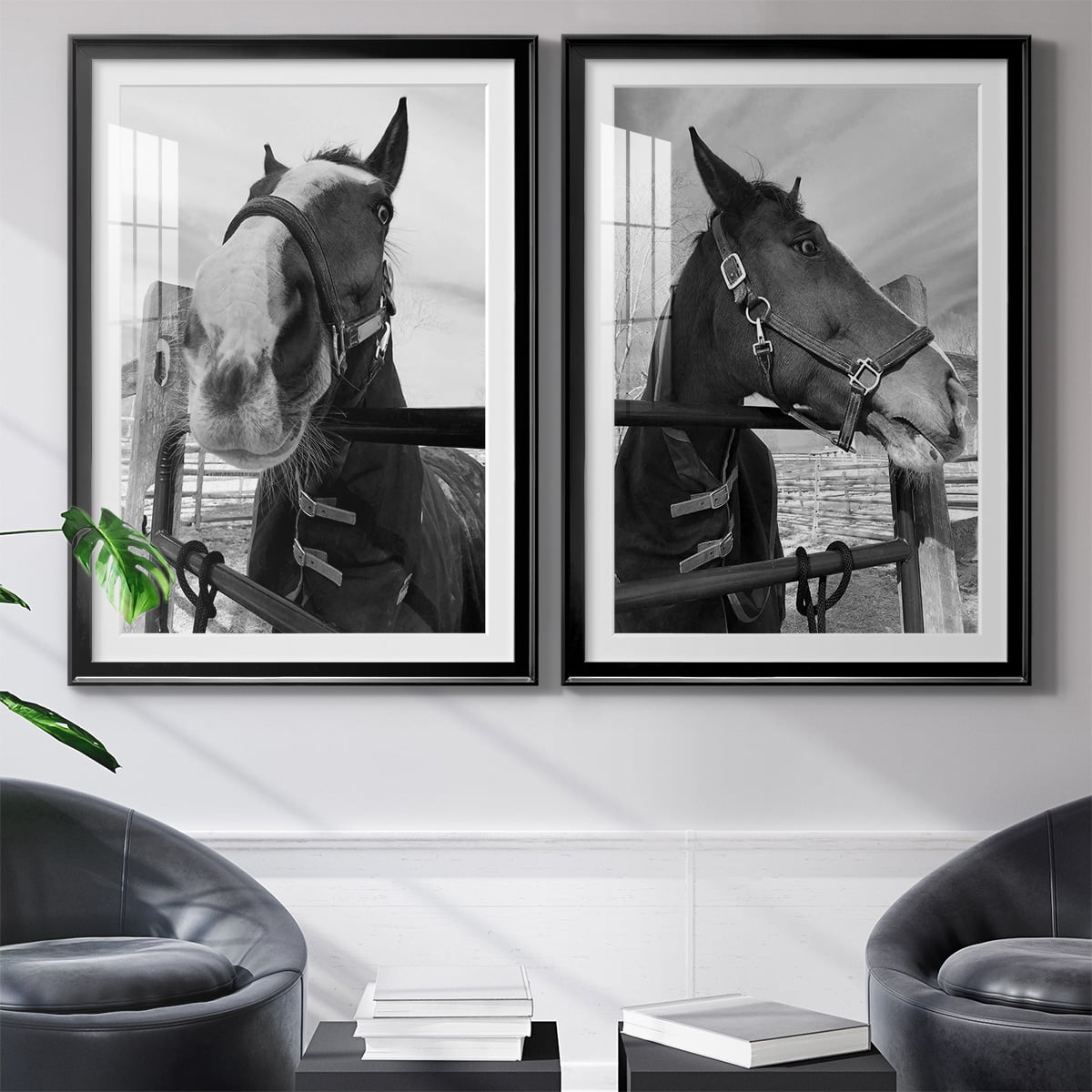 Wexford Home Argenteuil Premium Framed Print, 22.5" x 30.5" - Ready to Hang, Black (Set of 2)