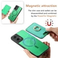 thumbnail image 7 of Classic Back Case for Motorola Moto G Power 5G 2024, with Removable Magnetic Card Slots Support Car Magnetic Mount with Finger Ring Stand Business Thin Fit Case for Moto G Power 5G 2024, Green, 7 of 7