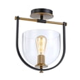 thumbnail image 5 of Artcraft Lighting Cheshire Collection 1Light SemiFlush Mount, Black & Brass, 5 of 5