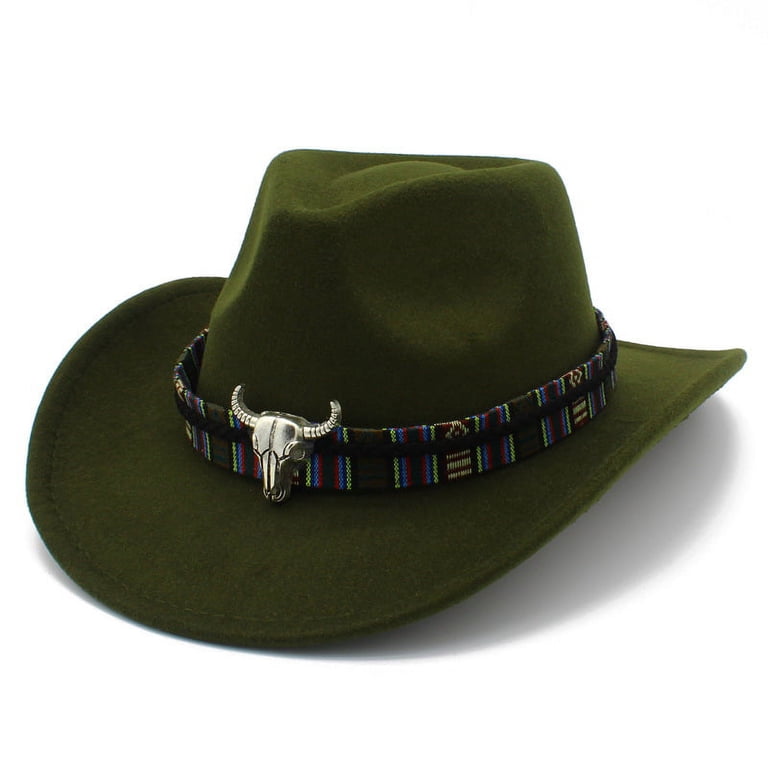 Women & Men Felt Western Cowboy Hat Classic Roll Up Brim  display picture 2