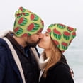 thumbnail image 5 of Picia Summer Watermelon Pattern Knitted Beanie Hat for Men and Women , Unisex Winter Warm Stretchy Knit Cap Thick Fisherman Beanies Cuffed Plain Skull Caps, 5 of 6