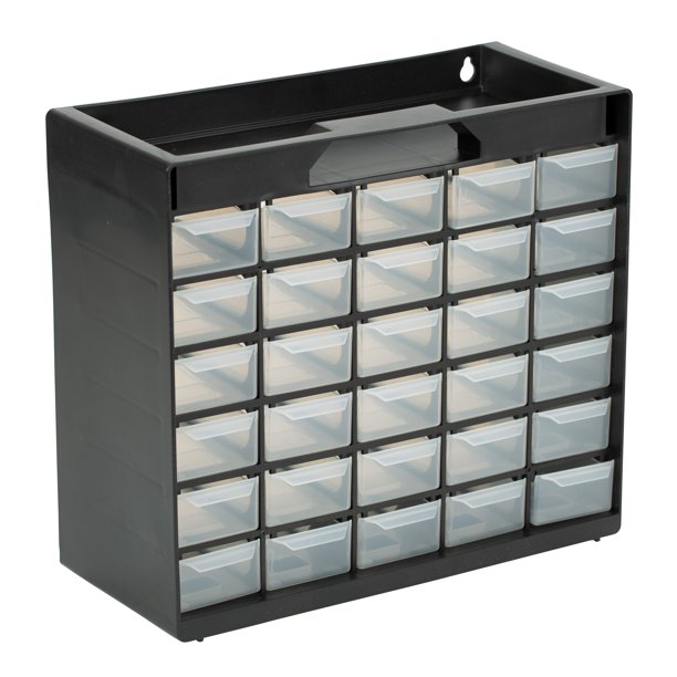 Hyper Tough 30 Drawer Small Parts Organizer, Fastener Storage, Black