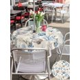 thumbnail image 5 of Outdoor Tablecloth with Umbrella Hole for Patio/Picnic/Party/Camping, Coastal Nautical Waterproof Table Cloth Round Cover Washable, Beach Ocean Starfish Seashells Coral (Dia 54"), 5 of 8