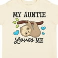 thumbnail image 4 of Inktastic My Auntie Loves Me with Sloth and Hearts Boys or Girls Toddler T-Shirt, 4 of 5
