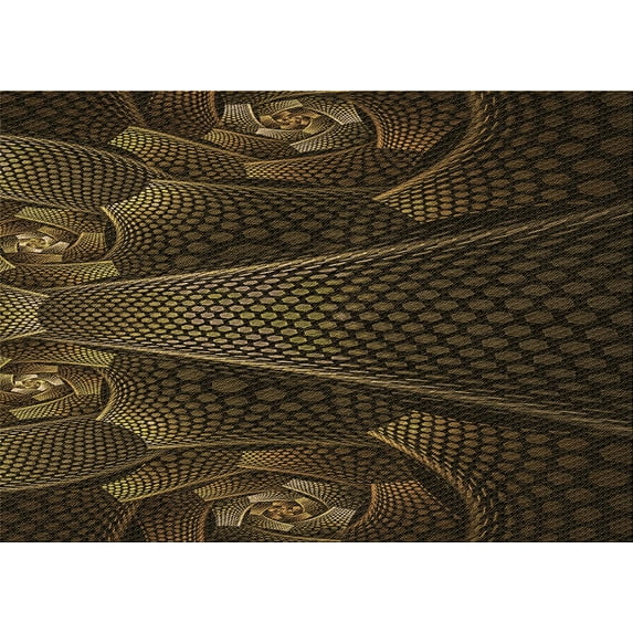 Ahgly Company Machine Washable Indoor Rectangle Transitional Red Brown Area Rugs, 7' x 9'