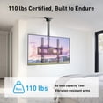 thumbnail image 3 of MountFTV Ceiling TV Mount for 26-70 inch TVs ,Holds up to 110lbs, Max 400x400mm, 6 Adjustable Height Setting Full Motion Hanging TV Wall Mount Bracket, 3 of 8