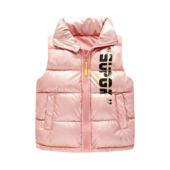 WOLLED Baby Boys Girls Winter Vest Outerwear 2-10Y Kids Toddler down Jacket Thickened Collar Vest Jacket Fall Winter of the Children's Coats