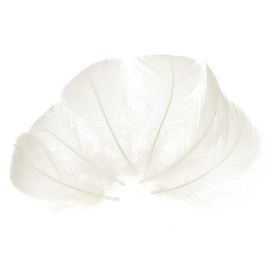 Uxcell 200 Pack White Craft Feathers, 3-5 Inch Colored Feathers for Crafting, Fluffy Feather Bulk for DIY Crafts, Dream Catcher Supplies, Wedding Party Decoration