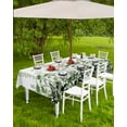 thumbnail image 4 of nqOlkjepod Green Floral Outdoor Tablecloth with Umbrella Hole & Zipper, Spring Flowers Herb Silhouette Farmhouse Rectangle Table Cover 60x84 Inch, Dining Waterproof Table Cloth Protector for Patio, 4 of 7