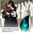 thumbnail image 3 of Teal Butterfly Keepsake Urns For Ashes Adult Men - Large Burial Urn For Human Ashes Adult Female - Handmade Urn For Funeral - Memorial Urns For Decorative - 10Inch And 3Inch, 3 of 7