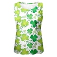 thumbnail image 4 of Spring Tops for Women Crew Neck Sleeveless St. Patrick'S Day Printed Compression Shirt Women,Green,S, 4 of 4