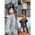 thumbnail image 6 of Sweatpants Women Fall Fashion Baggy Joggers Workout Lounge Comfy High Waisted Athletic Sweat Pants Black XL, 6 of 7