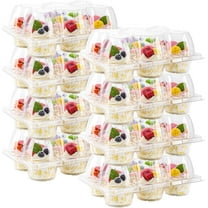 6 Count Cupcake Containers 30 Pack Cupcake Holders Clear Plastic Stackable Cupcake Boxes with Detachable Tall Dome Lids for 180 Cupcakes, BPA Free, Standard Size